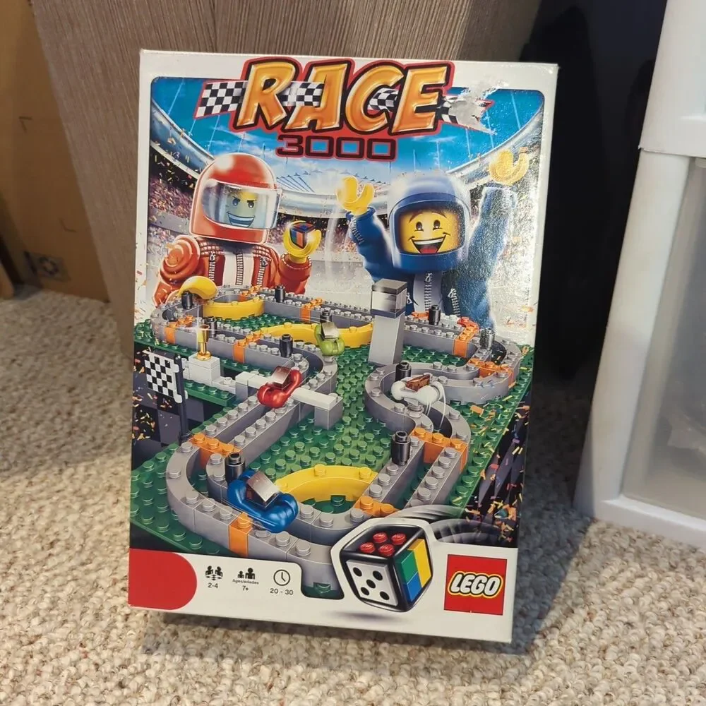 LEGO Race 3000 Car Racing Board Game #3839 2009 Complete Box Manual